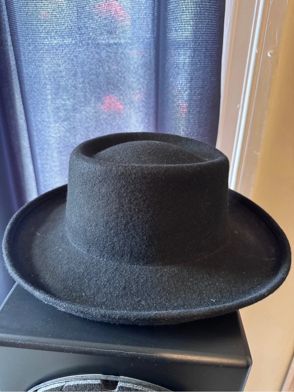 Gigi Pip Black Gambler Hat Size S/SM